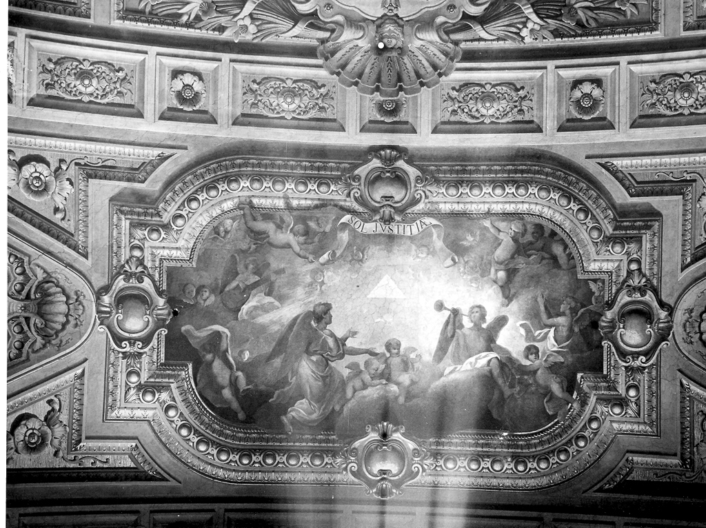 Sol Iustitiae, simbolo tripartito della Trinità (dipinto) di Caroselli Cesare (sec. XIX)