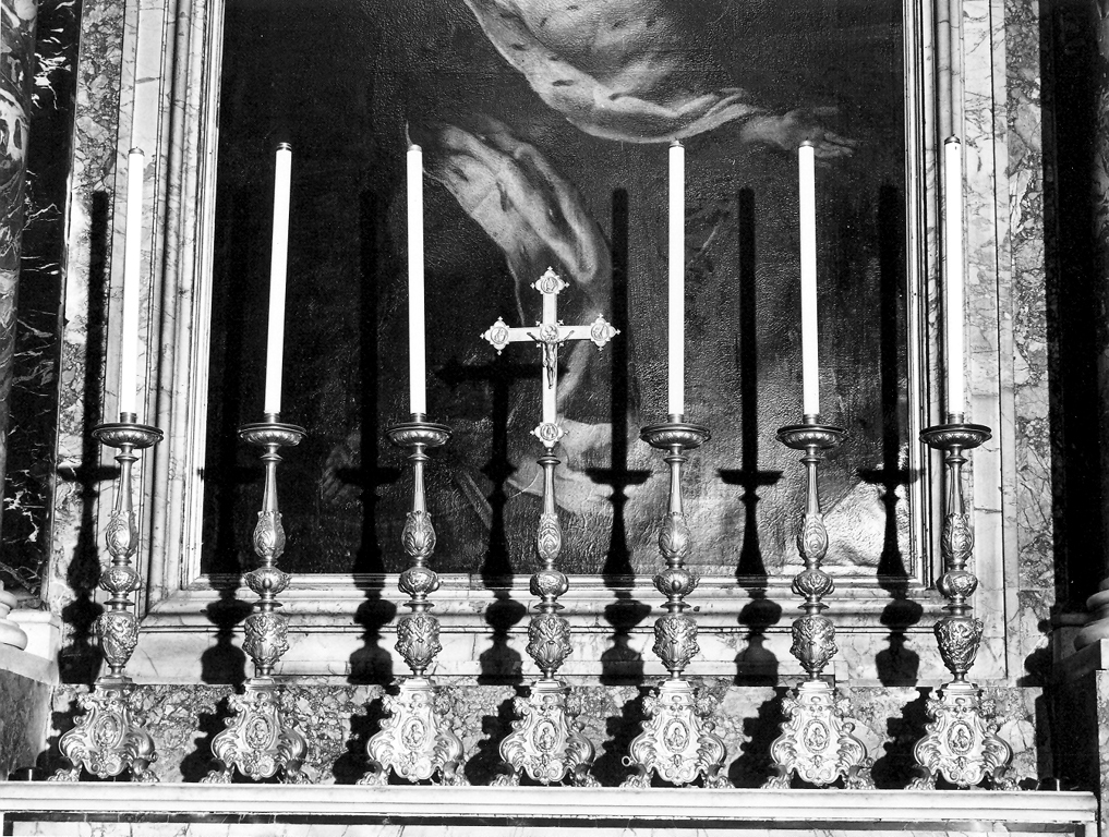 candeliere d'altare - ambito romano (sec. XIX)