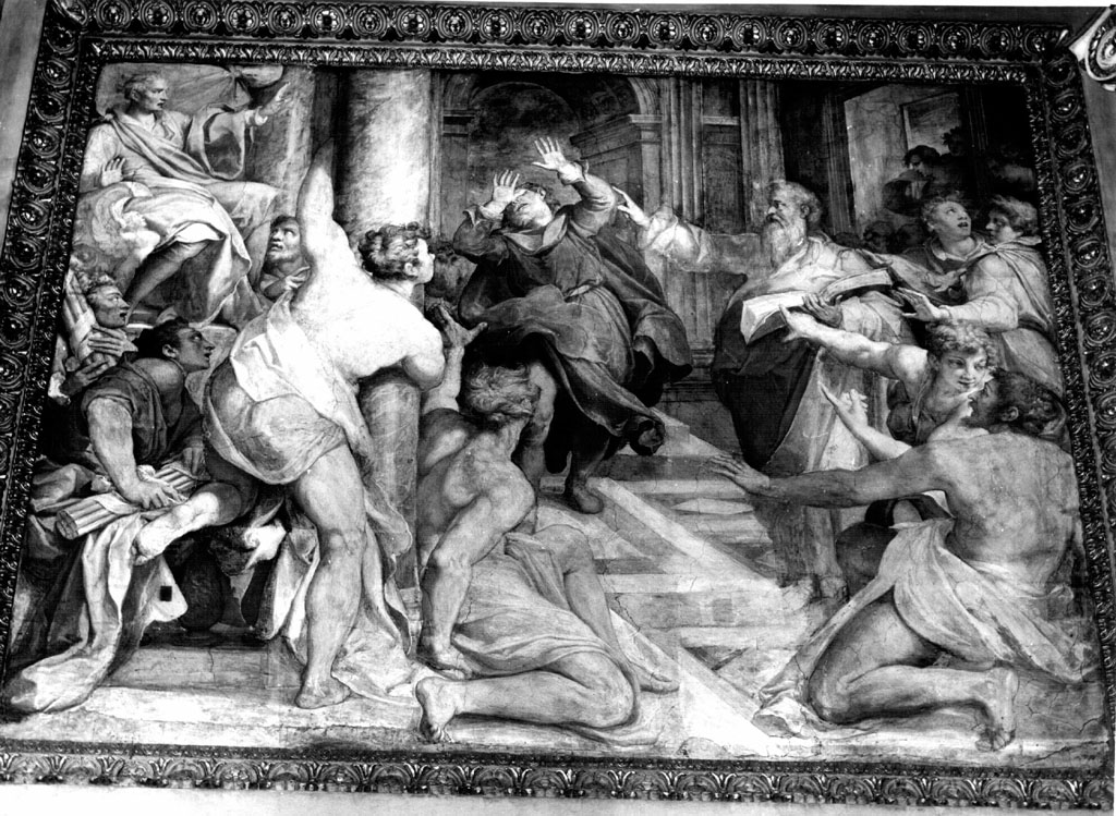 San Paolo acceca il mago Elimas (dipinto) di Zuccari Taddeo (sec. XVI)