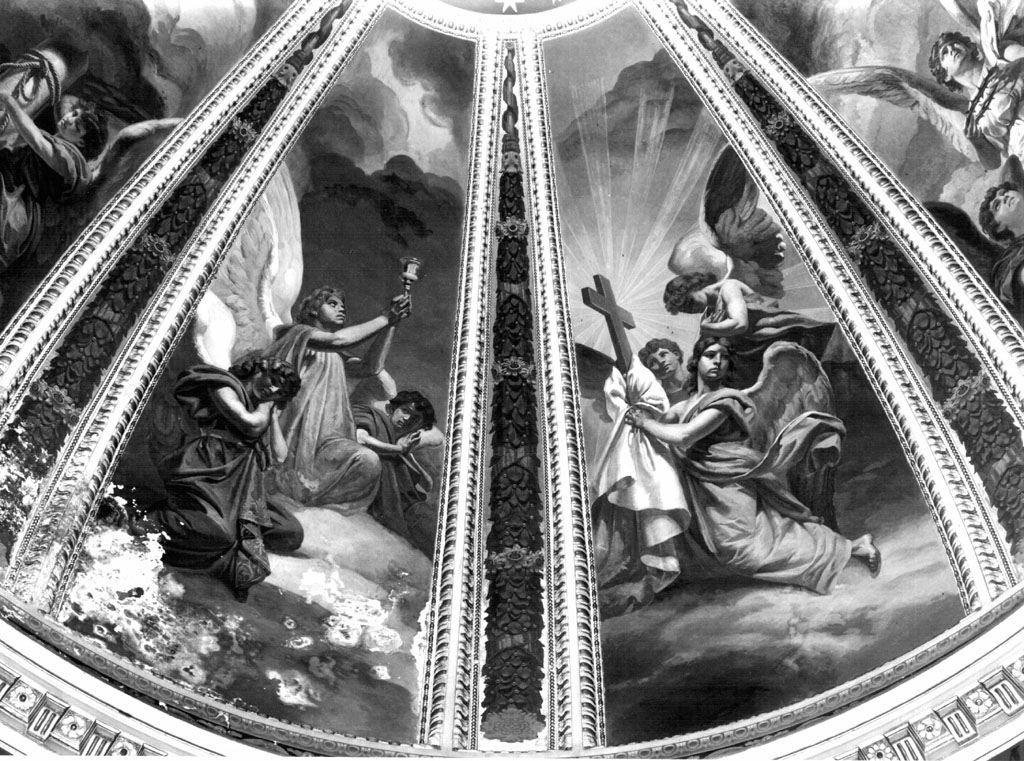 Angeli con calice (dipinto) di Capranesi Giovanni, De Angelis Domenico (sec. XIX)