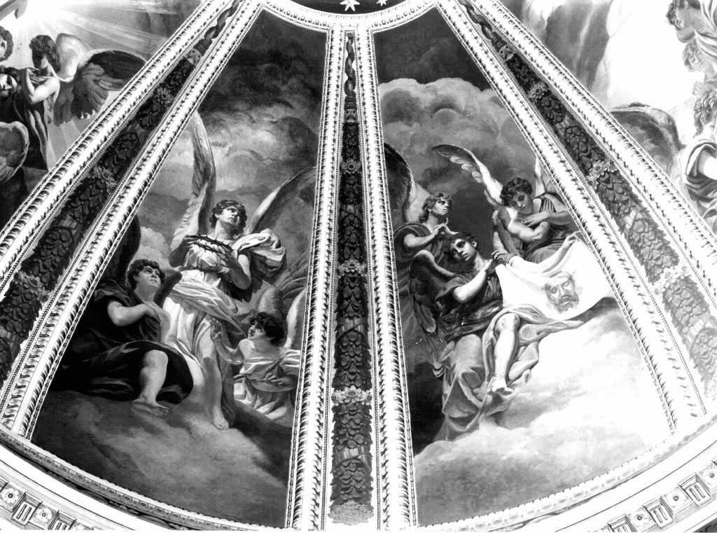 Angeli con corona di spine (dipinto) di Capranesi Giovanni, De Angelis Domenico (sec. XIX)