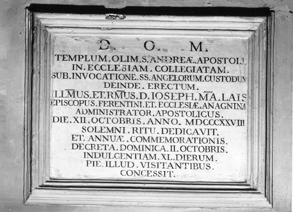 lapide commemorativa - ambito laziale (sec. XIX)