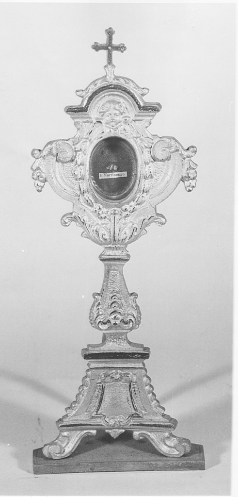 reliquiario - a ostensorio - ambito laziale (sec. XIX)