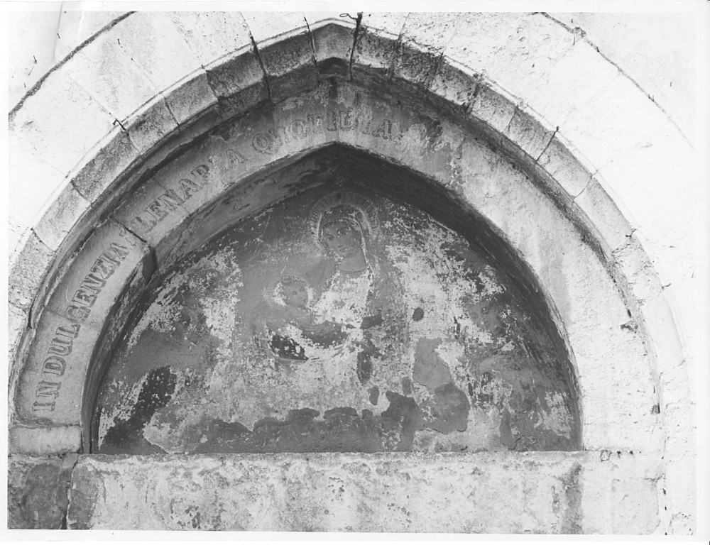 Madonna con Bambino e angeli (dipinto, frammento) - ambito laziale (secc. XVII/ XVIII)