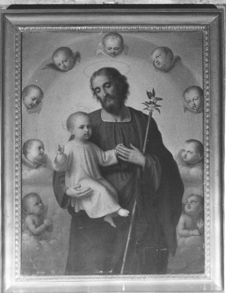 San Giuseppe e Gesù Bambino (dipinto) - ambito laziale (sec. XIX)