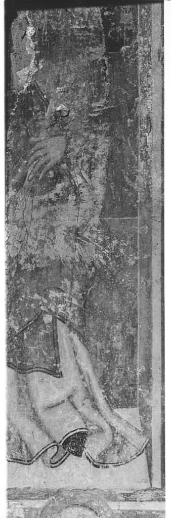 Santo (dipinto, frammento) - ambito laziale (sec. XV)