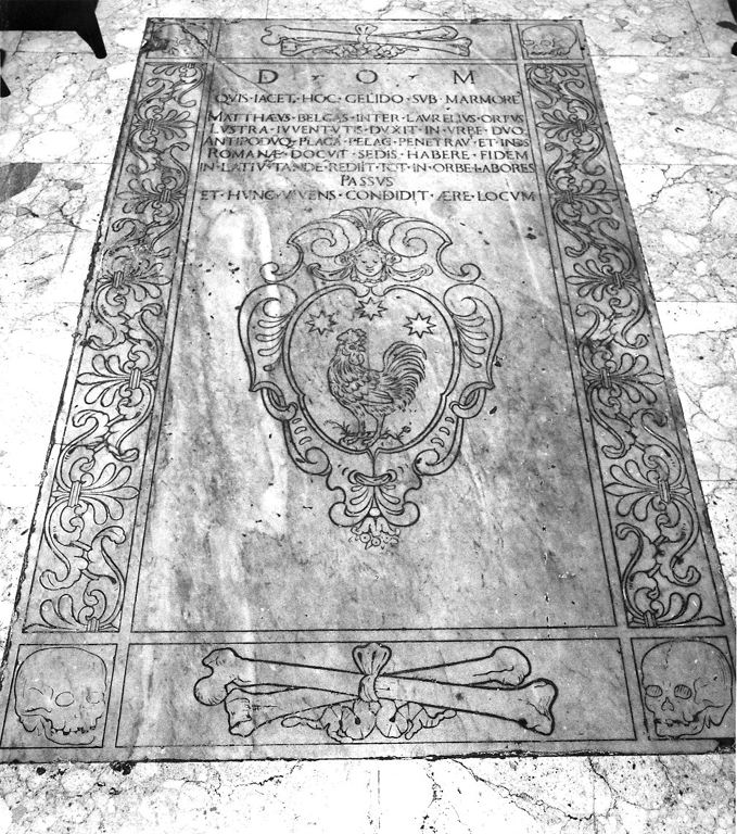 lapide tombale - ambito romano (inizio sec. XVII)