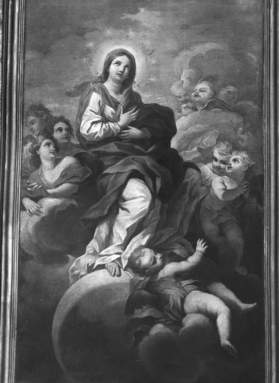 Immacolata Concezione tra angeli (dipinto) di Gimignani Ludovico (sec. XVII)