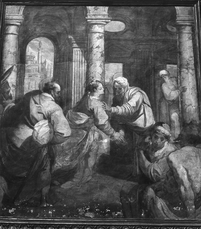 Visitazione (dipinto) di Mazzucchelli Pier Francesco detto Morazzone (sec. XVI)