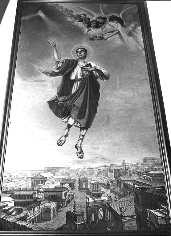 San Tarcisio in cielo (dipinto) di Tadolini Paolo (prima metà sec. XX)