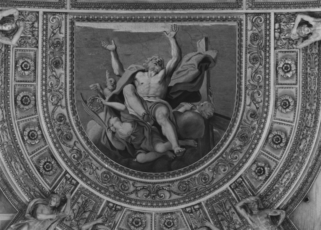 Sant'Andrea in gloria (dipinto) di Zampieri Domenico detto Domenichino (sec. XVII)