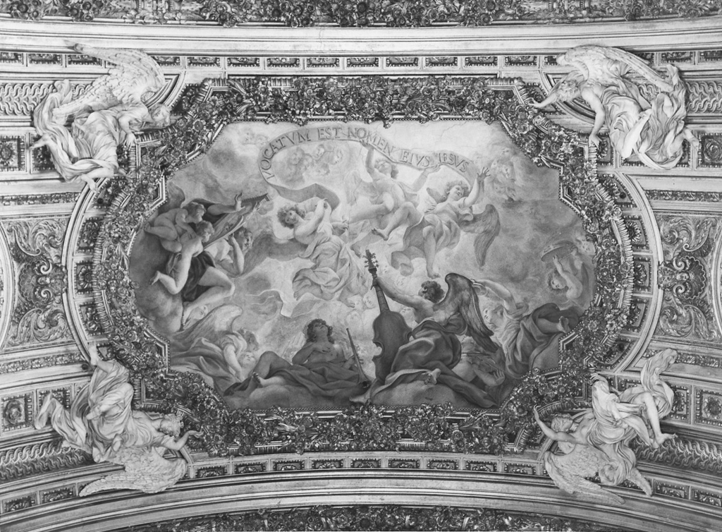 Concerto di angeli (dipinto) di Gaulli Giovanni Battista detto Baciccio (sec. XVII)