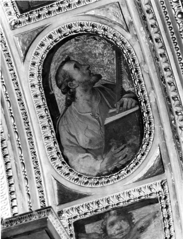 Simone apostolo (dipinto, elemento d'insieme) di Fenzoni Ferraù detto Ferraù da Faenza (attribuito) (sec. XVI)