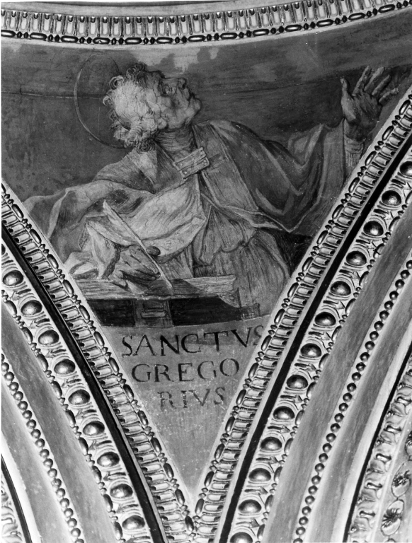 San Gregorio Magno (dipinto, elemento d'insieme) di Fenzoni Ferraù detto Ferraù da Faenza (attribuito) (sec. XVI)