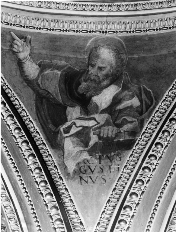 Sant'Agostino (dipinto, elemento d'insieme) di Fenzoni Ferraù detto Ferraù da Faenza (attribuito) (sec. XVI)