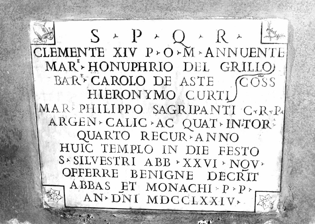 lapide commemorativa - ambito romano (sec. XVIII)