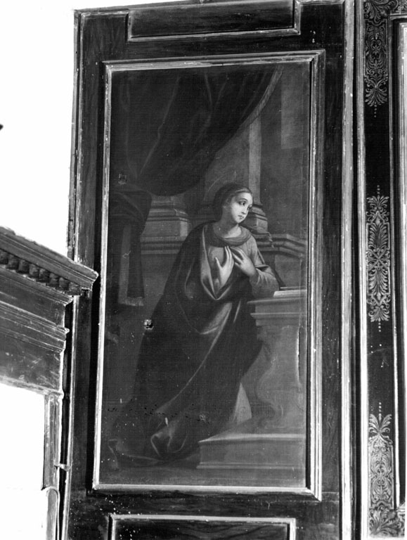 Madonna annunciata (dipinto) di Matteo da S. Alessio (attribuito) (sec. XVII)