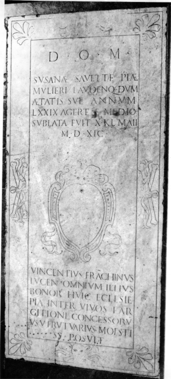 lastra tombale - ambito romano (sec. XVI)