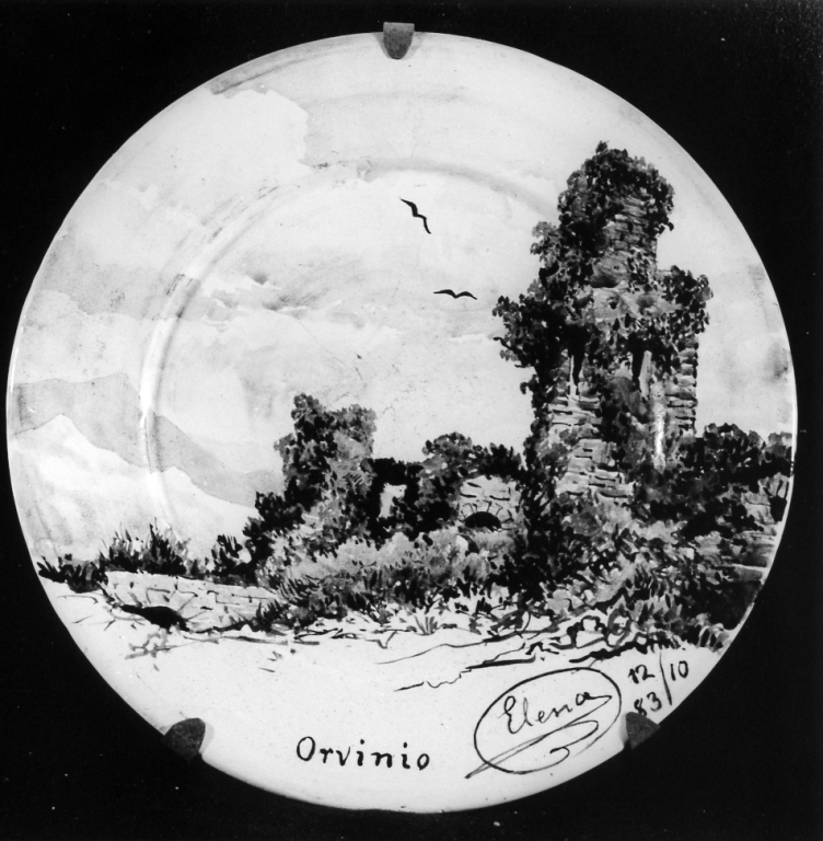Orvinio (piatto) di Borghese Appony Elena (sec. XIX)