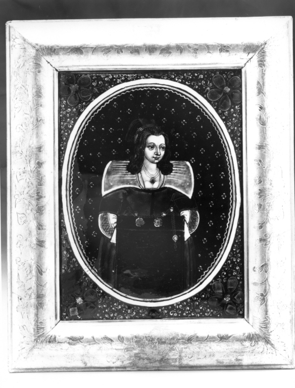 Ritratto femminile (placchetta) - manifattura di Limoges (fine/inizio secc. XVI/ XVII)