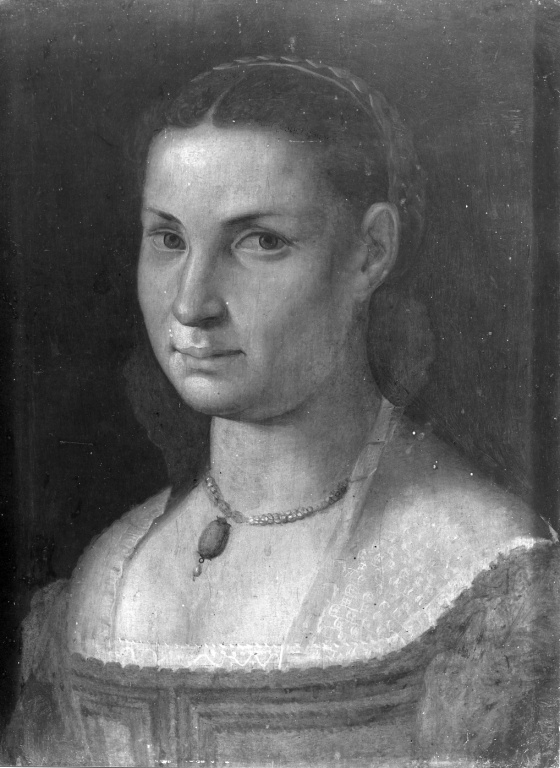 Ritratto di donna (dipinto) - ambito toscano (seconda metà sec. XVI)
