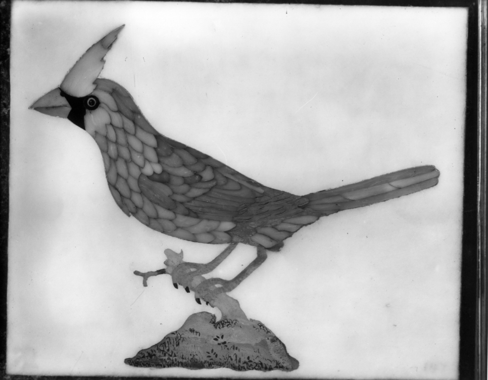 uccello (decorazione musiva) - ambito toscano (fine/inizio secc. XVI/ XVII)