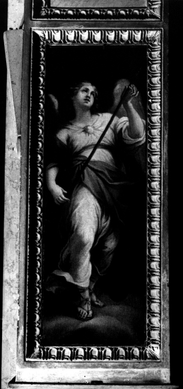 angelo con strumento della passione: lancia (dipinto) di Cerruti Michelangelo (sec. XVIII)