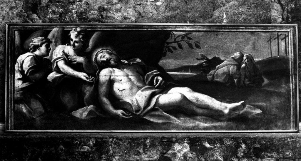 Cristo nel sepolcro (paliotto) - ambito romano (sec. XVIII)