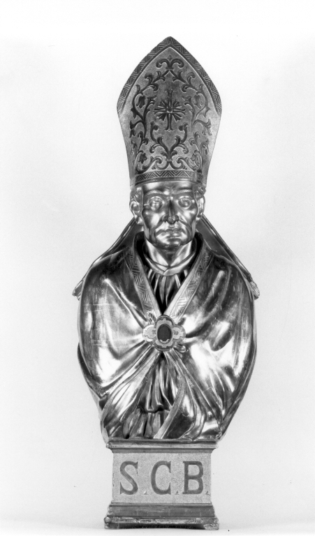 San Carlo Borromeo (reliquiario - a busto) - ambito romano (prima metà sec. XIX)