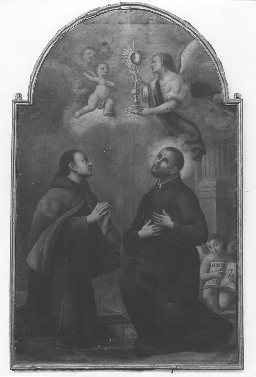 San Pasquale Baylon e San Gaetano di Thiene (dipinto) di Capricci Gaspare (seconda metà sec. XVIII)