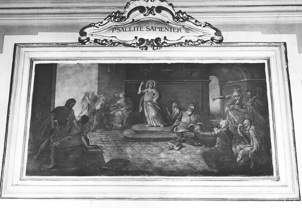 disputa di Gesù con i dottori nel tempio (dipinto) - ambito laziale (fine sec. XIX)