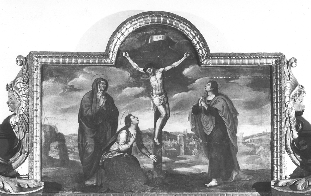crocifissione di Cristo (dipinto) - ambito Italia meridionale (fine sec. XVI)