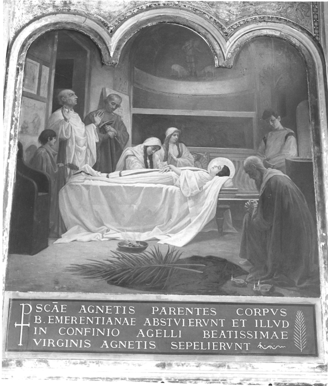 il funerale di Sant'Emerenziana (dipinto, pendant) di Cisterna Eugenio (sec. XIX)