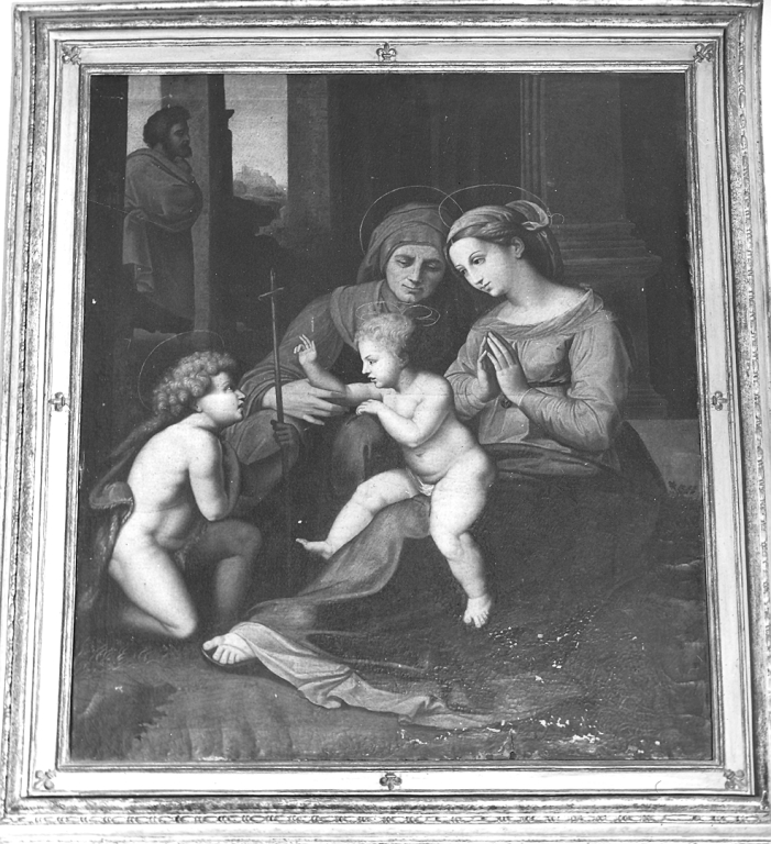 Madonna del divino amore, Sacra Famiglia con Sant'Anna e San Giovanni Battista bambino (dipinto) - ambito tosco-romano (seconda metà sec. XIX)