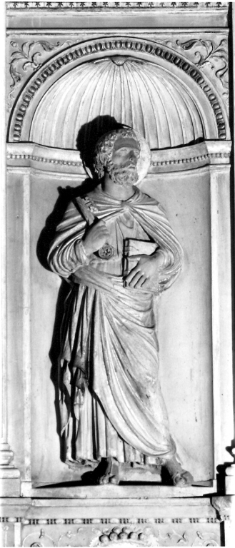 San Pietro Apostolo (scultura) di Pasquale da Caravaggio (ultimo quarto sec. XV)
