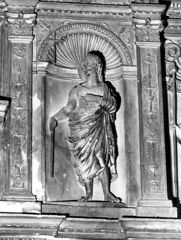 San Giovanni Battista (scultura) di Pasquale da Caravaggio (ultimo quarto sec. XV)