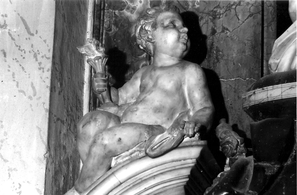 angelo con torcia (scultura) di Maini Giovanni Battista (prima metà sec. XVIII)