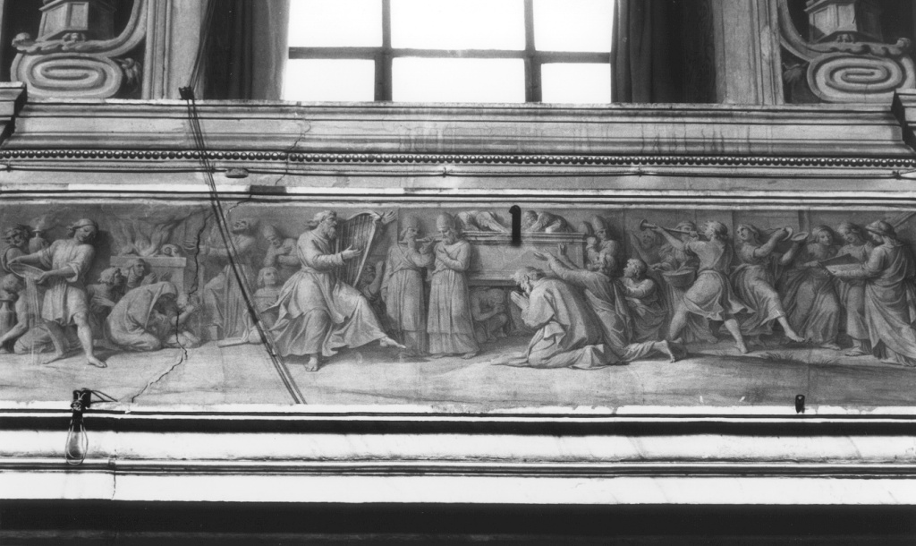 David suona l'arpa (dipinto) di Gagliardi Pietro (sec. XIX)