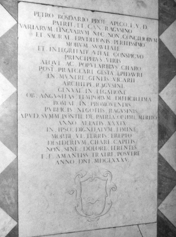 lapide tombale - ambito italiano (sec. XIX)