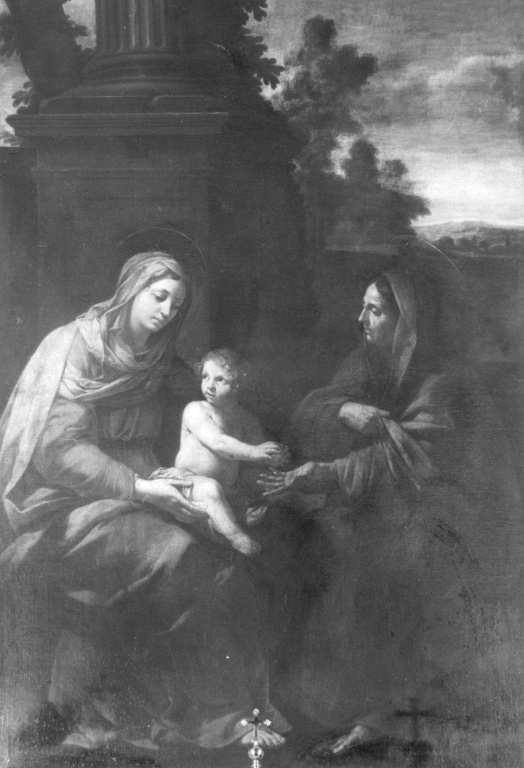 Madonna con Bambino e Sant'Anna (pala d'altare) di Paglia Giuseppe detto Bastaro (sec. XVII)