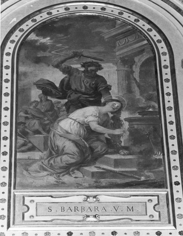 decapitazione di Santa Barbara (dipinto, ciclo) di Fontana Luigi (attribuito) (sec. XIX)