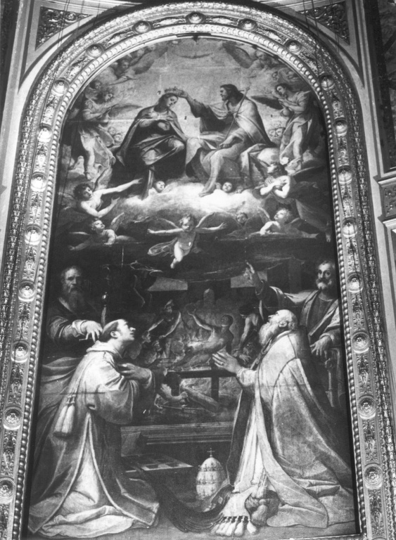 incoronazione di Maria Vergine (pala d'altare) di Zuccari Federico (attribuito) (seconda metà sec. XVI)