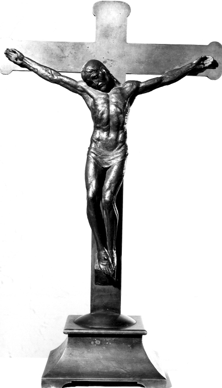 Cristo crocifisso dolente (croce d'altare) di Romanelli Romano (sec. XX)