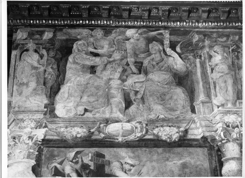 profeta e sibilla (dipinto, complesso decorativo) di Rocca Giacomo (sec. XVI)