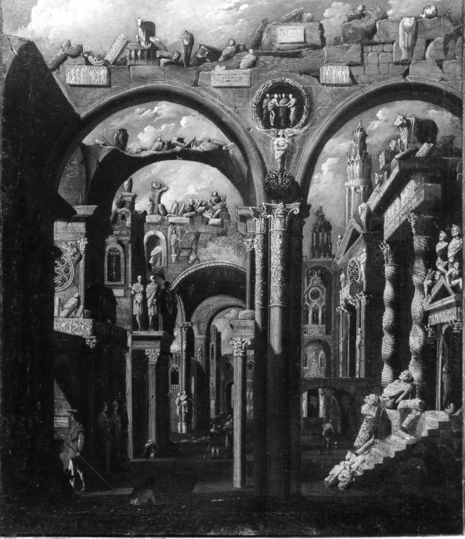 architettura fantastica (dipinto) di Barra Didier detto Monsù Desiderio (prima metà sec. XVII)