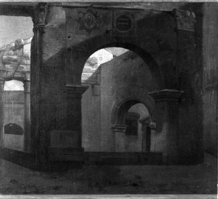 Portico d'Ottavia (dipinto) - ambito romano (seconda metà sec. XVIII)