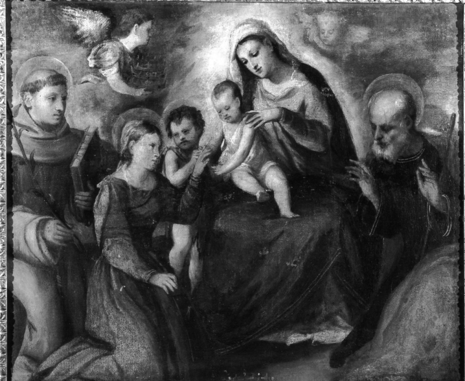matrimonio mistico di Santa Caterina d'Alessandria (dipinto) di Galizzi Gerolamo detto Gerolamo da Santacroce (prima metà sec. XVI)