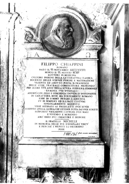 ritratto funebre di Filippo Chiappini (monumento funebre) di Elmi Luigi (sec. XX)