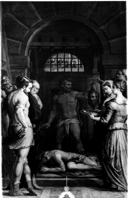 decapitazione di San Giovanni Battista (pala d'altare) di Vasari Giorgio (sec. XVI)