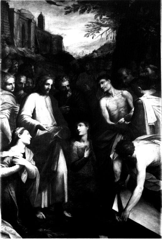 resurrezione di Lazzaro (dipinto) di Balducci Giovanni detto Cosci (sec. XVI)